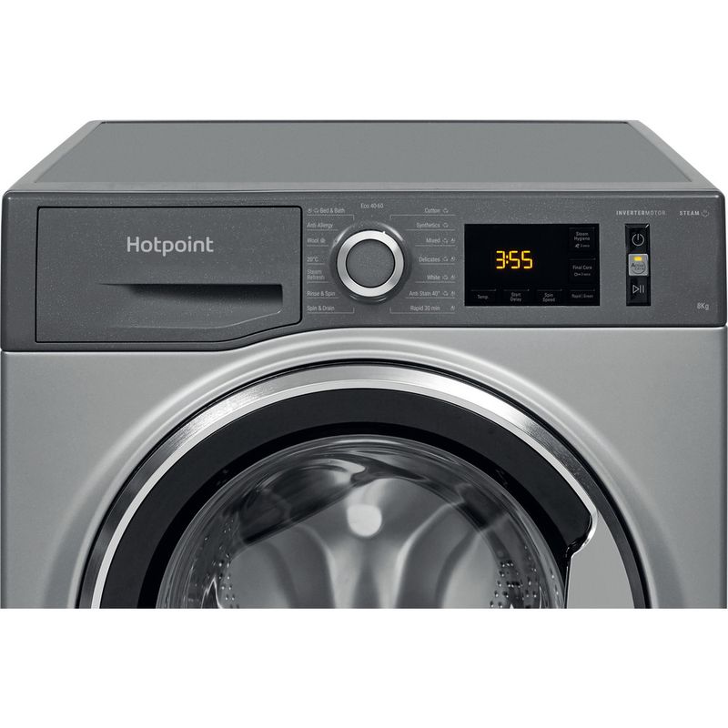 Hotpoint Washing machine Freestanding NM11 844 GC A UK N Graphite Front loader B Control panel