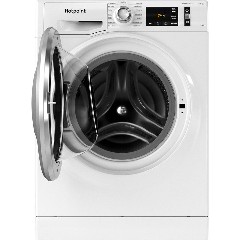 Hotpoint Washing machine Freestanding NM11 945 WS A UK N White Front loader B Frontal open