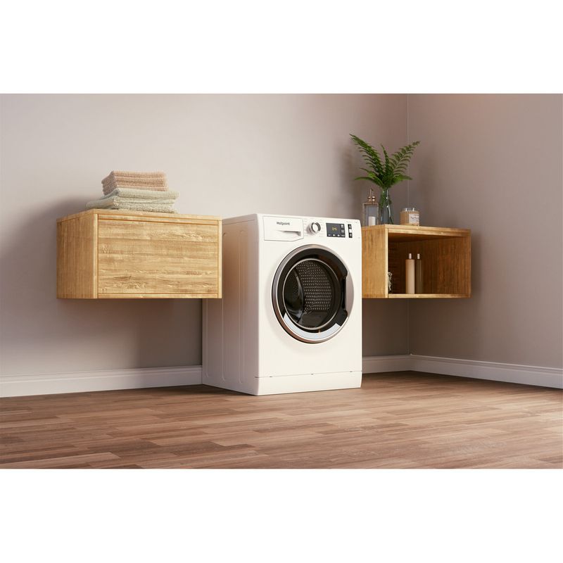Hotpoint Washing machine Freestanding NM11 945 WS A UK N White Front loader B Lifestyle perspective