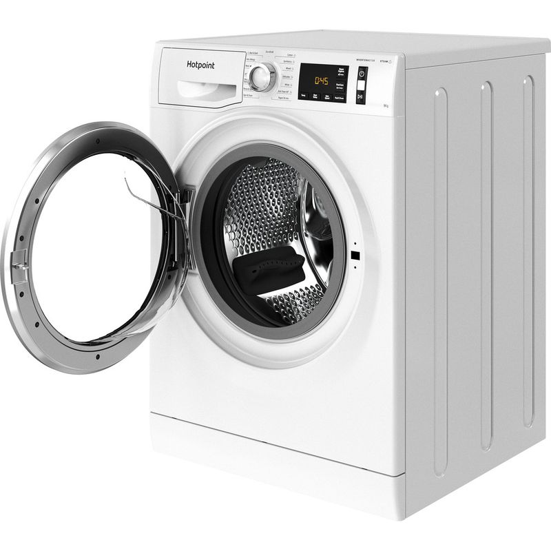 Hotpoint Washing machine Freestanding NM11 844 WC A UK N White Front loader B Perspective open