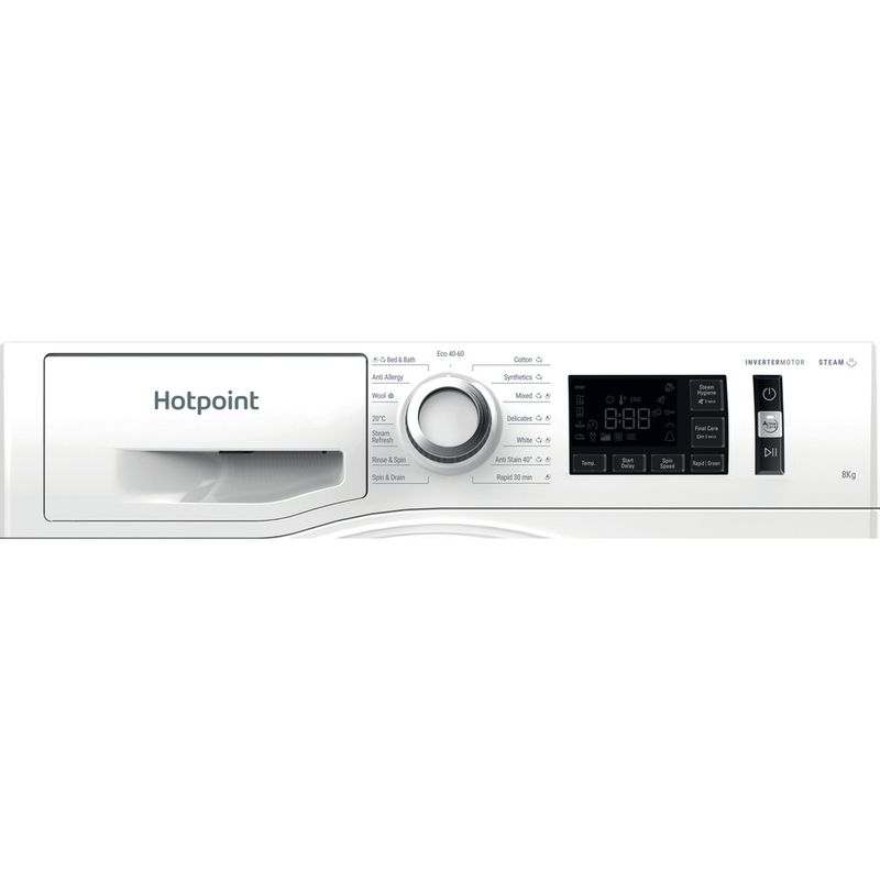 Hotpoint Washing machine Freestanding NM11 844 WC A UK N White Front loader B Control panel