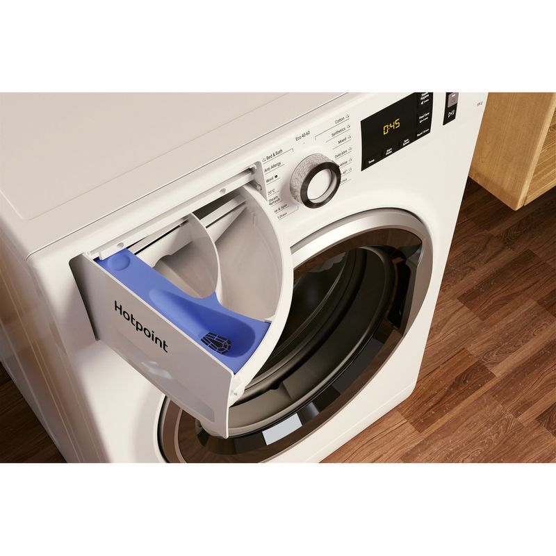 Hotpoint Washing machine Freestanding NM11 844 WC A UK N White Front loader B Drawer
