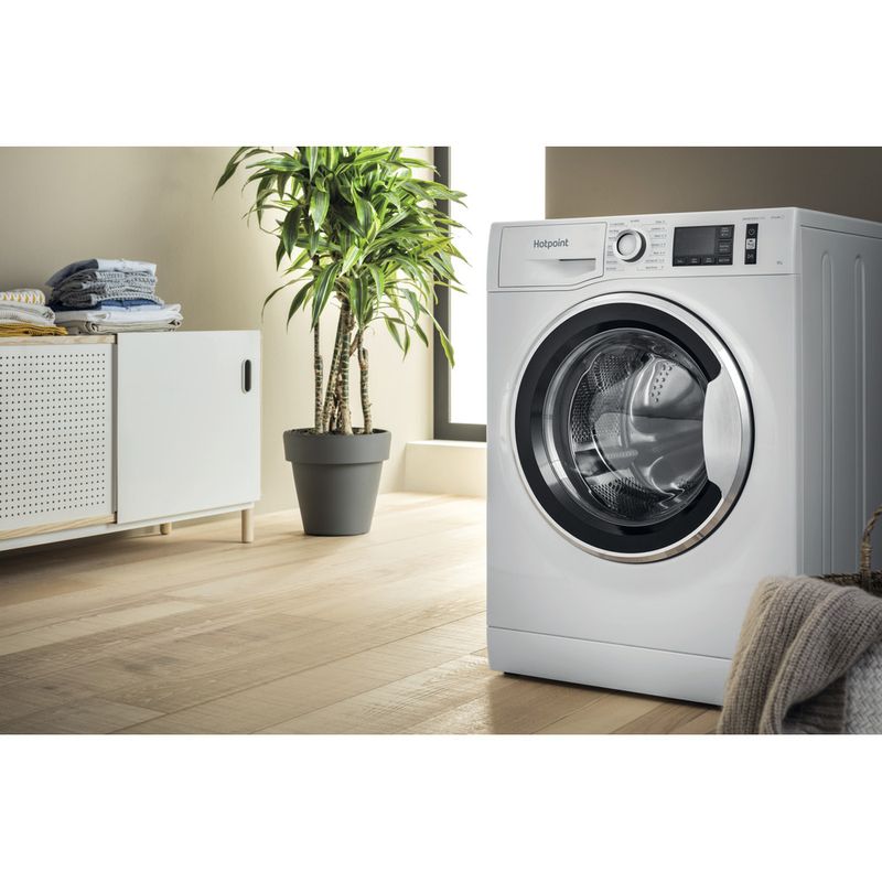 Hotpoint Washing machine Freestanding NM11 945 WC A UK N White Front loader B Lifestyle perspective