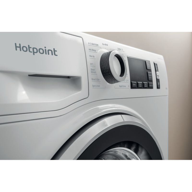 Hotpoint Washing machine Freestanding NM11 945 WC A UK N White Front loader B Lifestyle control panel