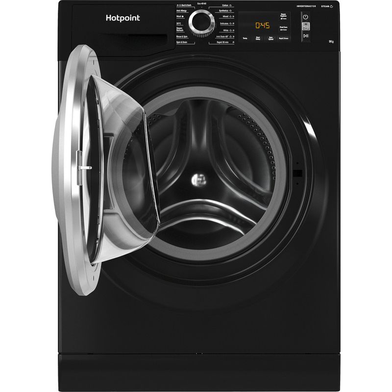 Hotpoint Washing machine Freestanding NM11 945 BC A UK N Black Front loader B Frontal open