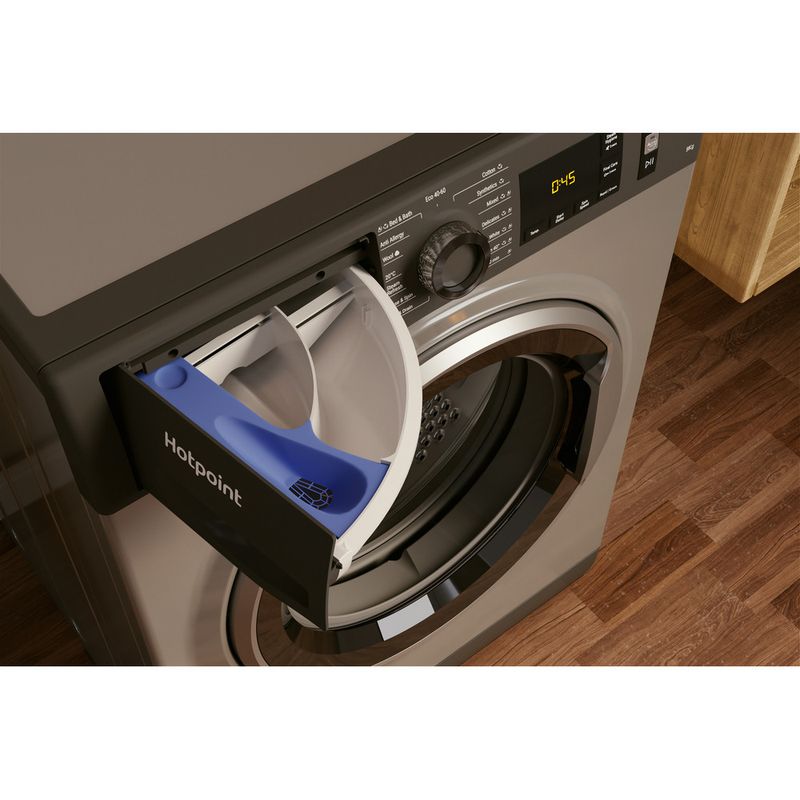 Hotpoint Washing machine Freestanding NM11 945 GC A UK N Graphite Front loader B Drawer