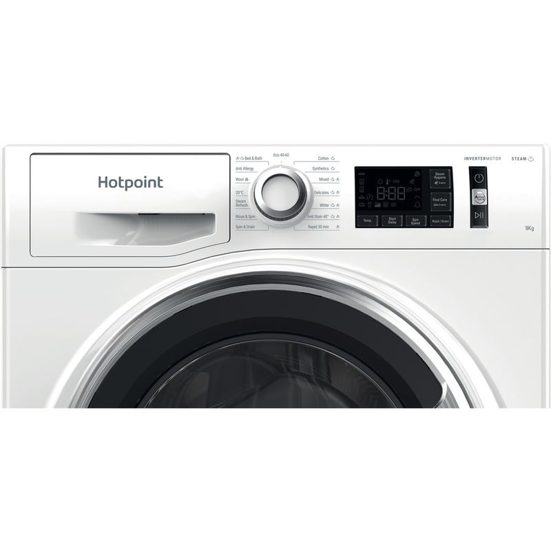 Hotpoint Washing machine Freestanding NM11 964 WC A UK N White Front loader C Control panel