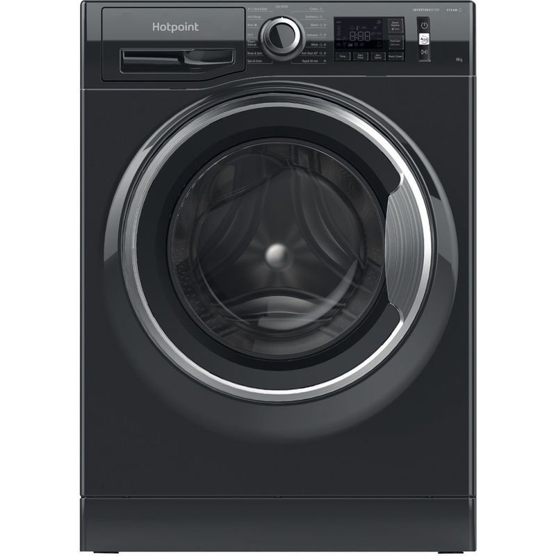 Hotpoint-Washing-machine-Freestanding-NM11-964-BC-A-UK-N-Black-Front-loader-C-Frontal