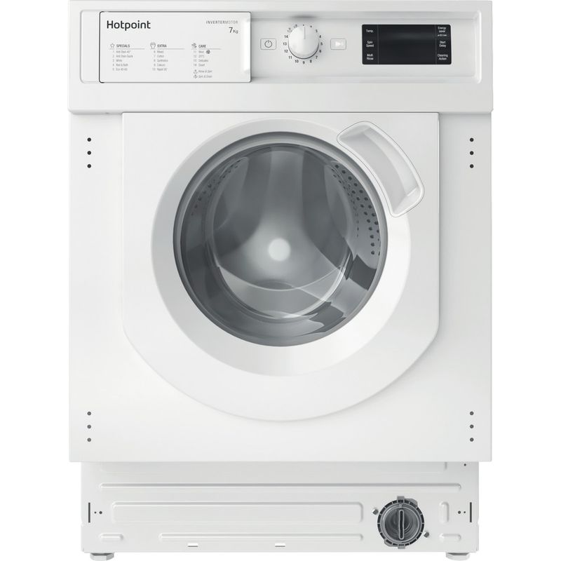 Hotpoint Washing machine Built-in BI WMHG 71483 UK N White Front loader D Frontal