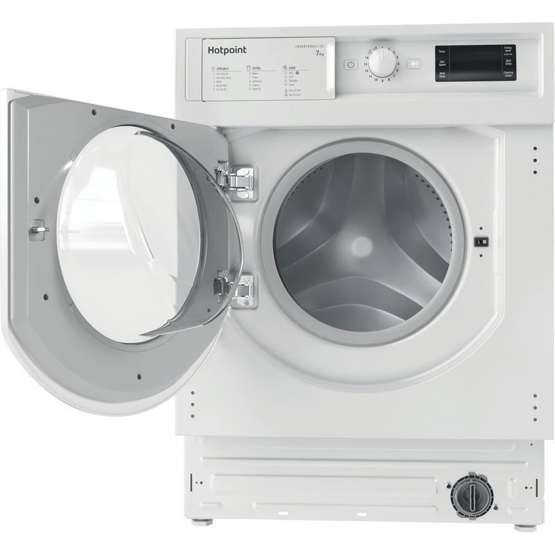 Hotpoint Washing machine Built-in BI WMHG 71483 UK N White Front loader D Frontal open