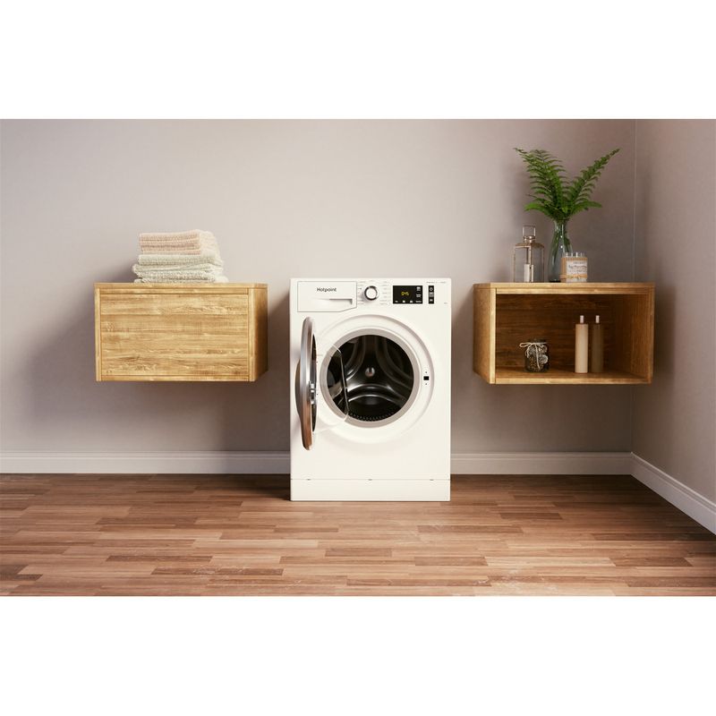 Hotpoint-Washing-machine-Freestanding-NM11-1064-WC-A-UK-N-White-Front-loader-C-Lifestyle-frontal-open