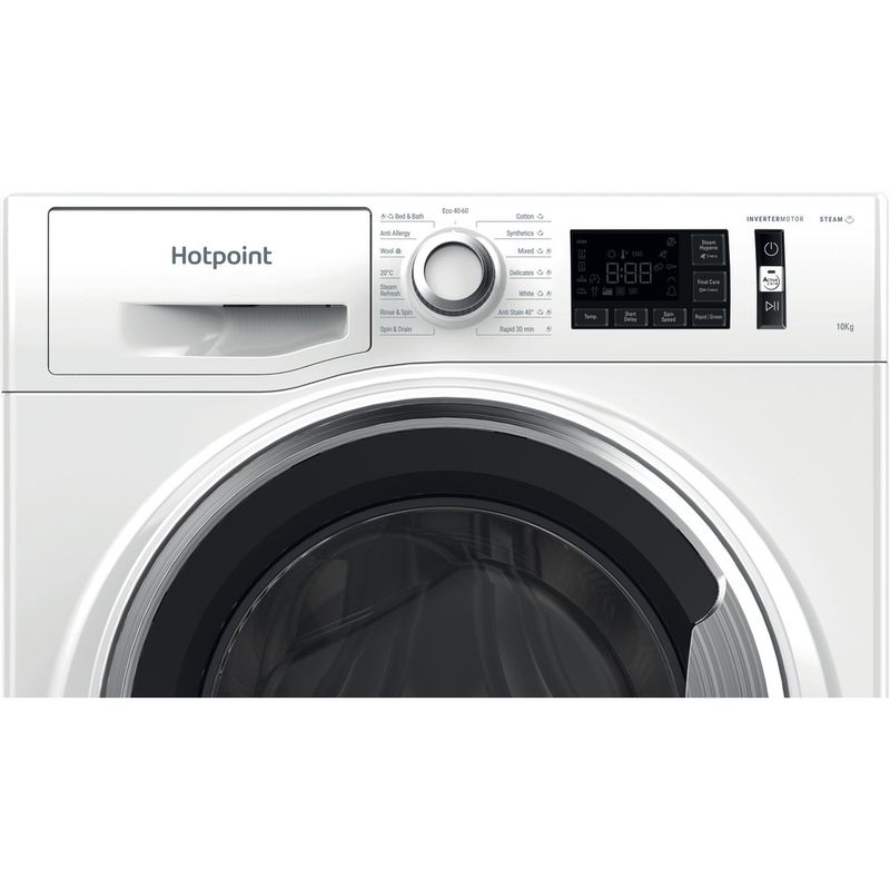 Hotpoint Washing machine Freestanding NM11 1064 WC A UK N White Front loader C Control panel