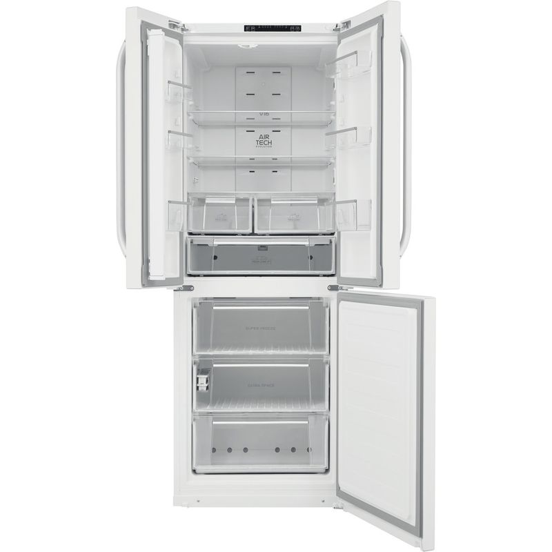 Hotpoint Fridge Freezer Freestanding FFU3D W 1 White 3 doors Frontal open
