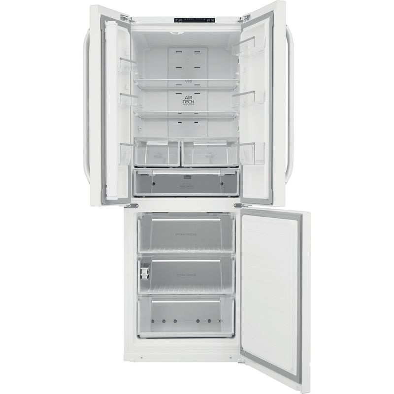 Hotpoint-Fridge-Freezer-Freestanding-FFU3D-W-1-White-3-doors-Frontal-open