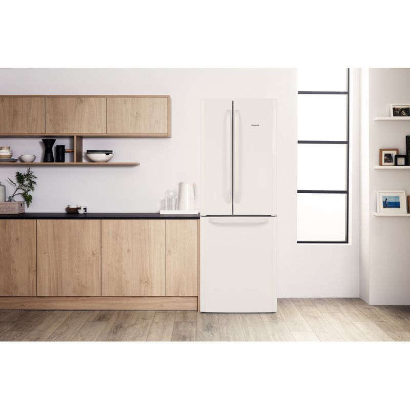 Hotpoint Fridge Freezer Freestanding FFU3D W 1 White 3 doors Lifestyle frontal