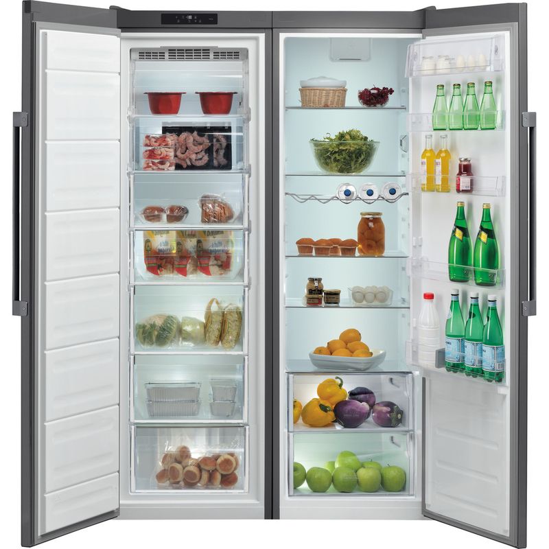 Hotpoint-Refrigerator-Freestanding-SH8-1Q-GRFD-UK-1-Graphite-Frontal-open
