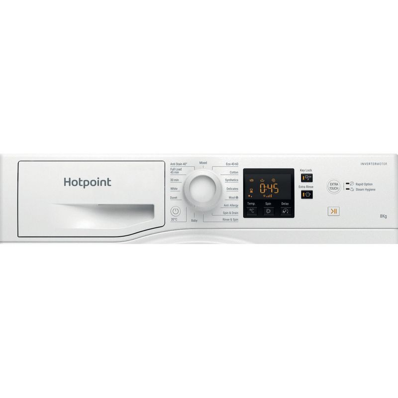 Hotpoint-Washing-machine-Freestanding-NSWF-843C-W-UK-N-White-Front-loader-D-Control-panel