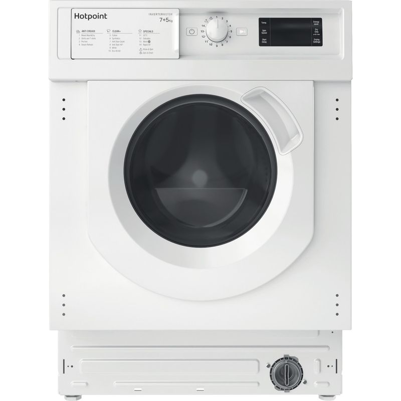 Hotpoint Washer dryer Built-in BI WDHG 75148 UK N White Front loader Frontal