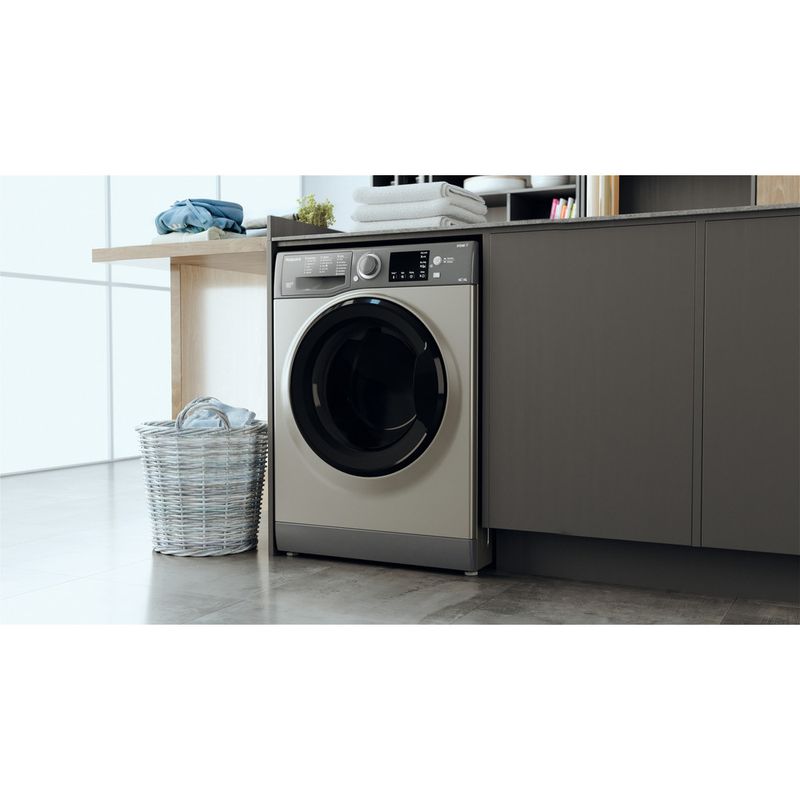 Hotpoint Washer dryer Freestanding RDG 9643 GK UK N Graphite Front loader Lifestyle perspective