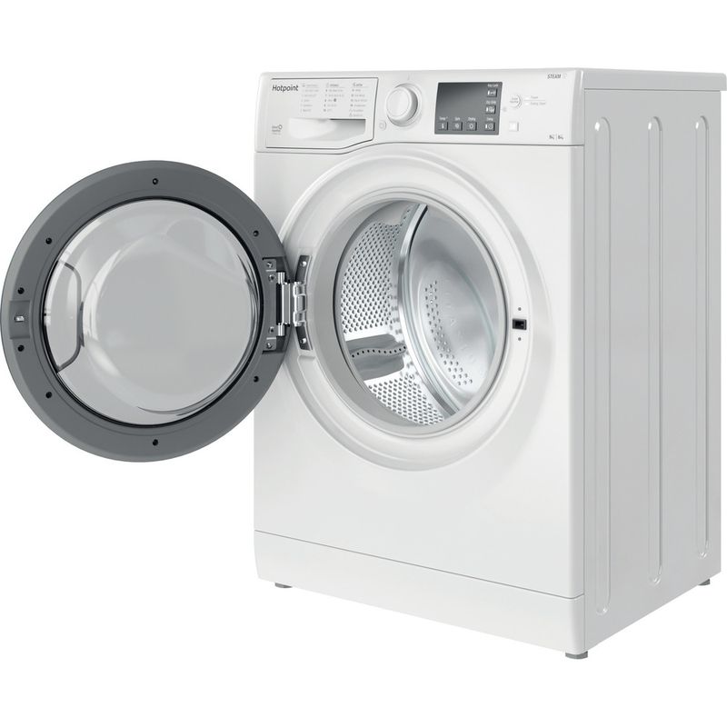 Hotpoint Washer dryer Freestanding RD 964 JD UK N White Front loader Perspective open