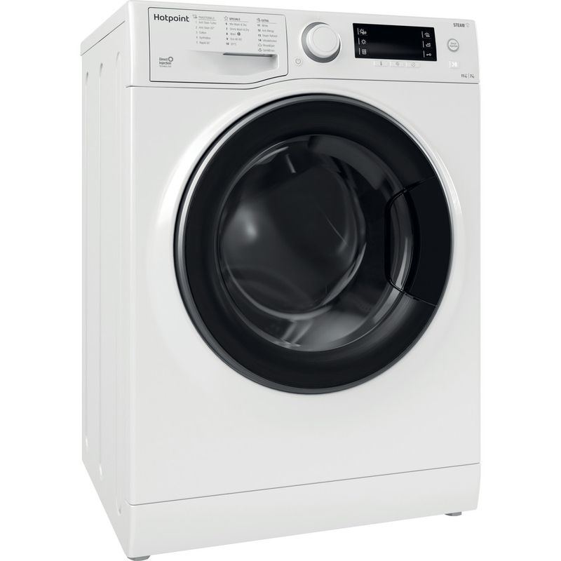 Hotpoint Washer dryer Freestanding RD 1176 JD UK N White Front loader Perspective