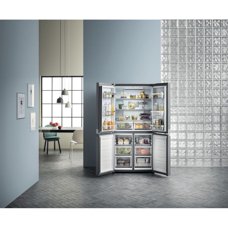 Side by Side Fridge Freezer Hotpoint HQ9 B1L 1
