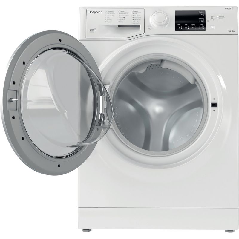 Hotpoint Washer dryer Freestanding RDGR 9662 WS UK N White Front loader Frontal open