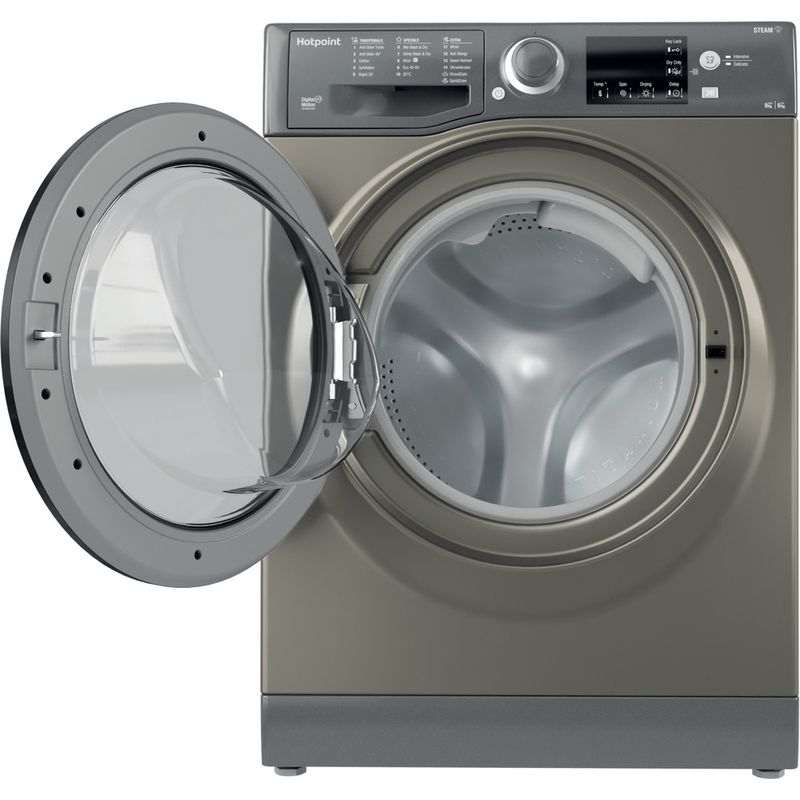 Hotpoint Washer dryer Freestanding RDGR 9662 GK UK N Graphite Front loader Frontal open