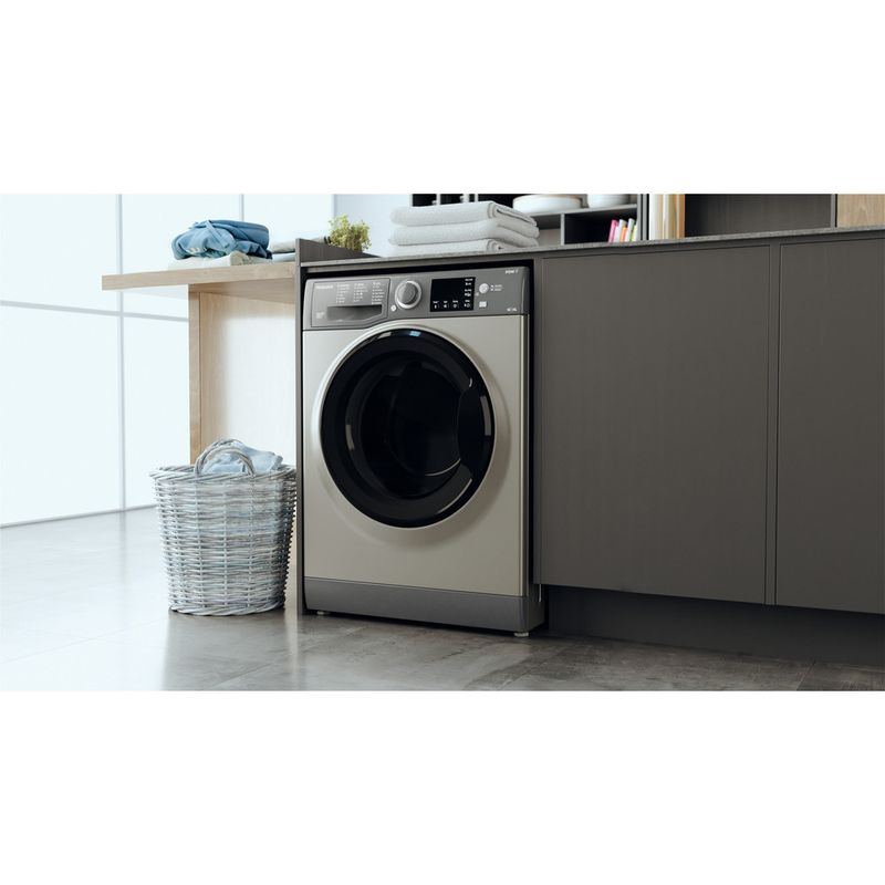 Hotpoint Washer dryer Freestanding RDGR 9662 GK UK N Graphite Front loader Lifestyle perspective