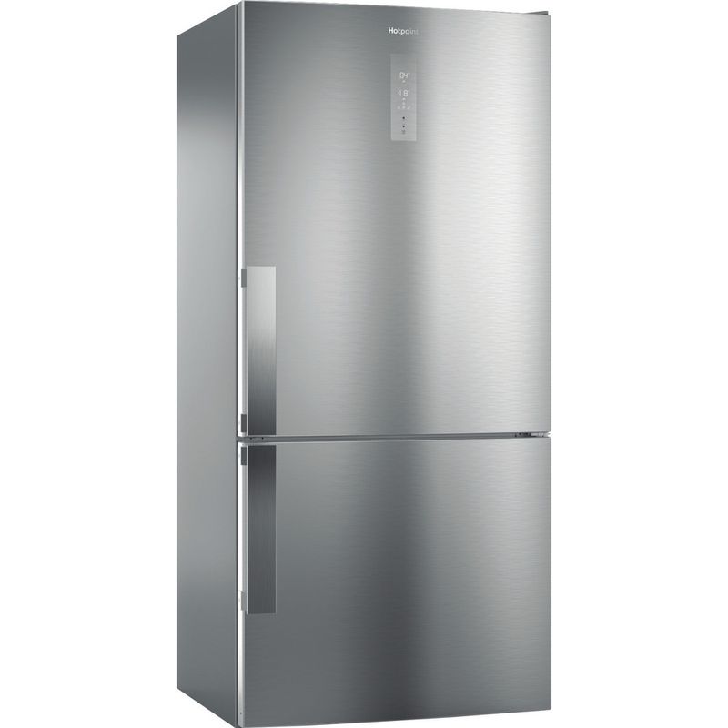 Hotpoint-Fridge-Freezer-Freestanding-H84BE-72-XO3-UK-2-Inox-2-doors-Perspective