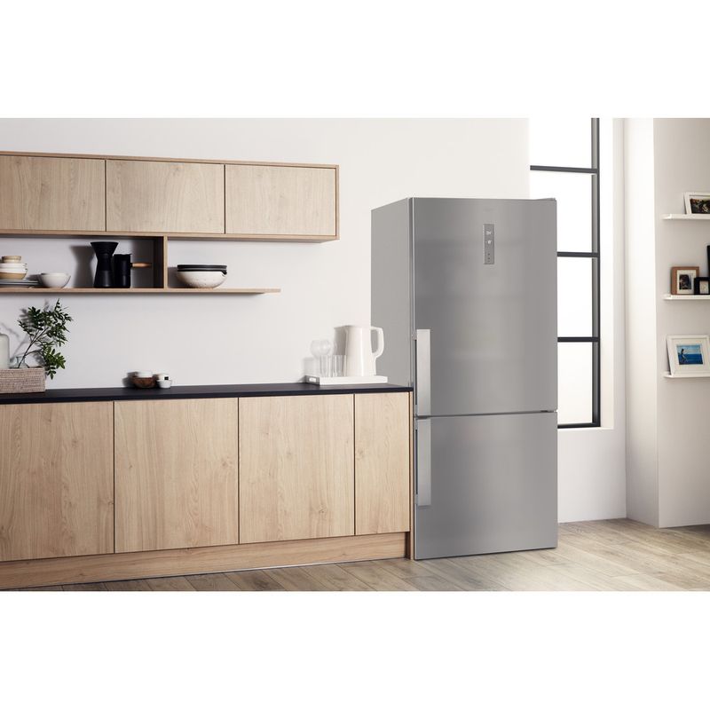 Hotpoint Fridge Freezer Freestanding H84BE 72 XO3 UK 2 Inox 2 doors Lifestyle perspective