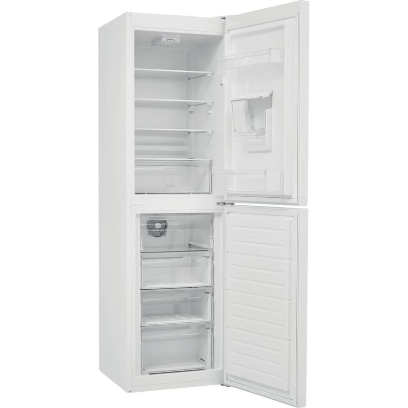Hotpoint Fridge Freezer Freestanding HBNF 55181 W AQUA UK 1 White 2 doors Perspective open