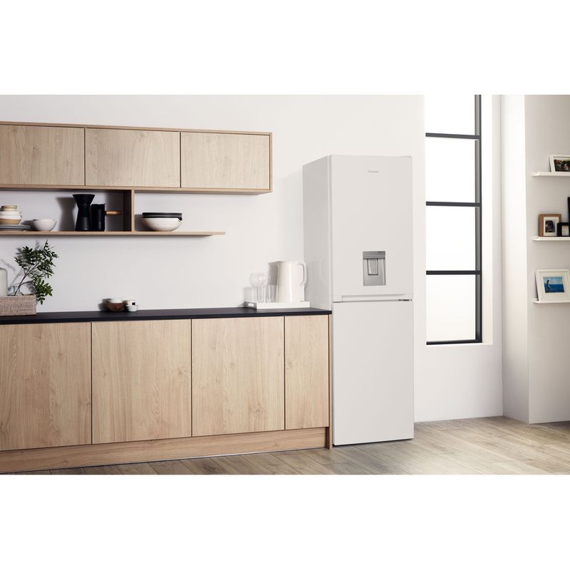 Hotpoint Fridge Freezer Freestanding HBNF 55181 W AQUA UK 1 White 2 doors Lifestyle perspective