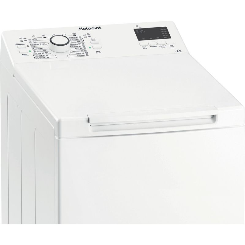 Hotpoint Washing machine Freestanding WMTF 722U UK N White Top loader E Control panel