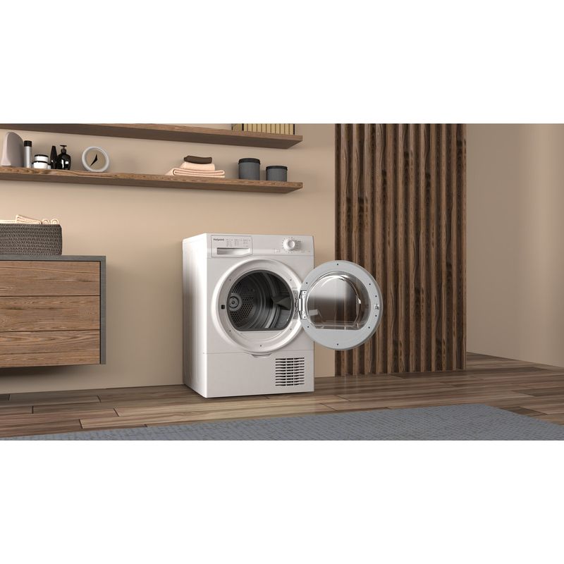 Hotpoint-Dryer-H2-D71W-UK-White-Lifestyle-perspective-open