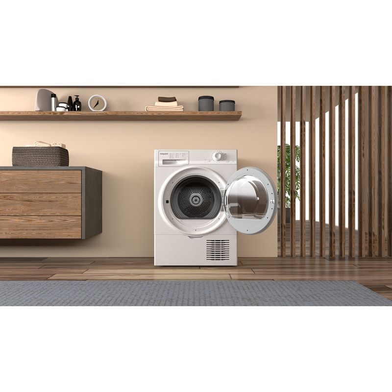 Hotpoint-Dryer-H2-D71W-UK-White-Lifestyle-frontal-open