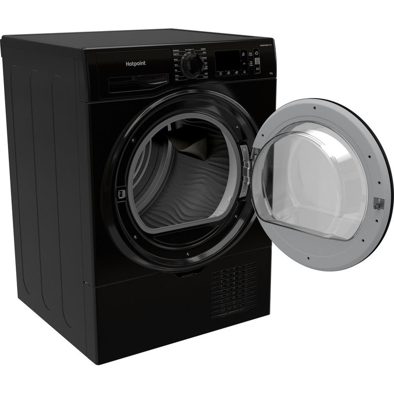 Hotpoint Dryer H3 D91B UK Black Perspective open