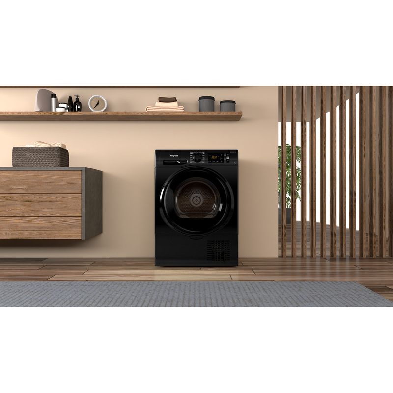 Hotpoint Dryer H3 D91B UK Black Lifestyle frontal