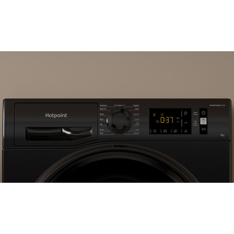 Hotpoint Dryer H3 D91B UK Black Lifestyle control panel