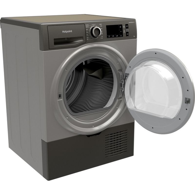 Hotpoint Dryer H3 D91GS UK Graphite Perspective open