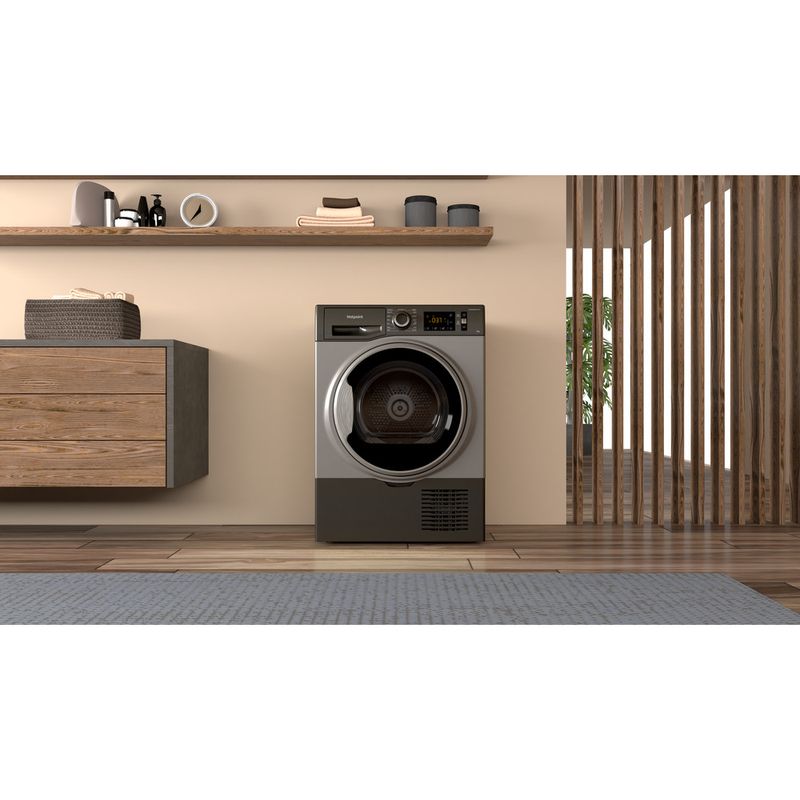 Hotpoint Dryer H3 D91GS UK Graphite Lifestyle frontal