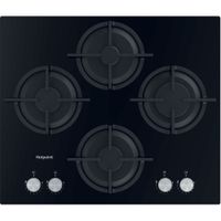 Hotpoint Gas on Glass Hob - Black - 60cm - HGS 61S BK