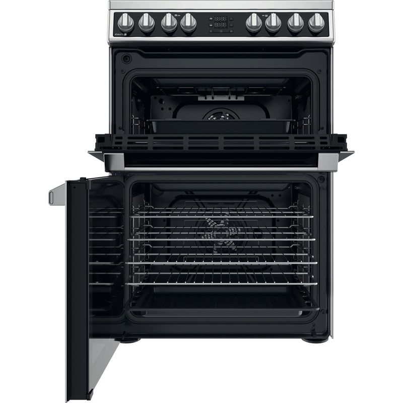 Hotpoint Double Cooker HDM67V8D2CX/UK Inox A Frontal open