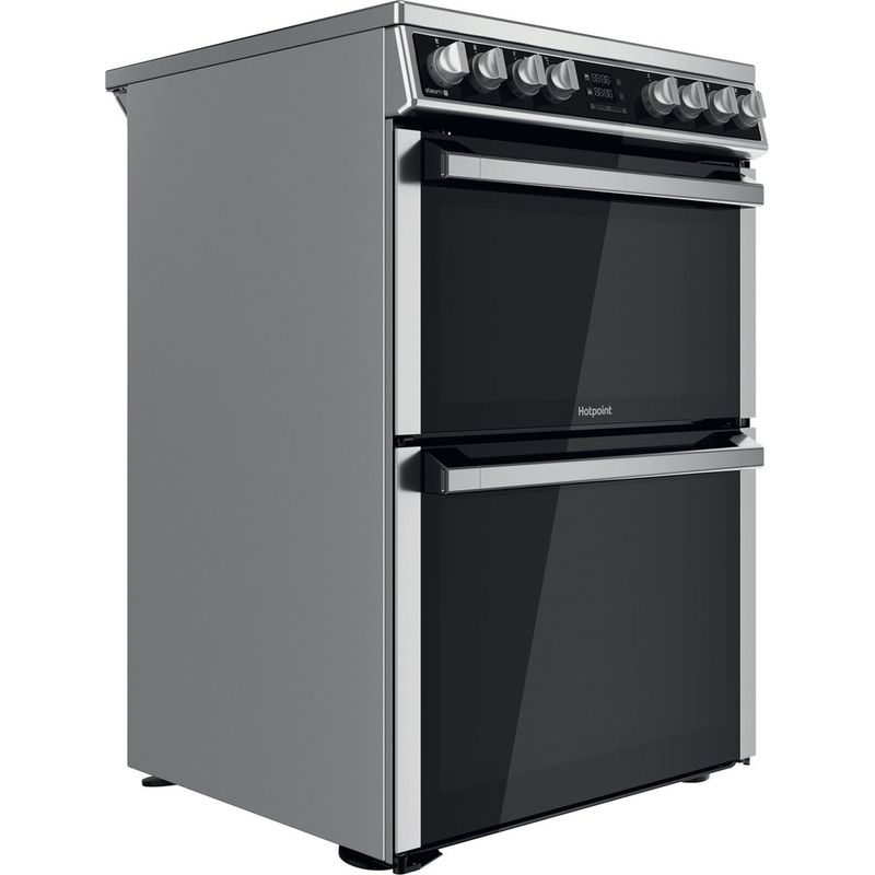 Hotpoint Double Cooker HDM67V8D2CX/UK Inox A Perspective