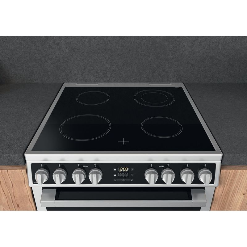 Hotpoint Double Cooker HDM67V8D2CX/UK Inox A Lifestyle frontal top down