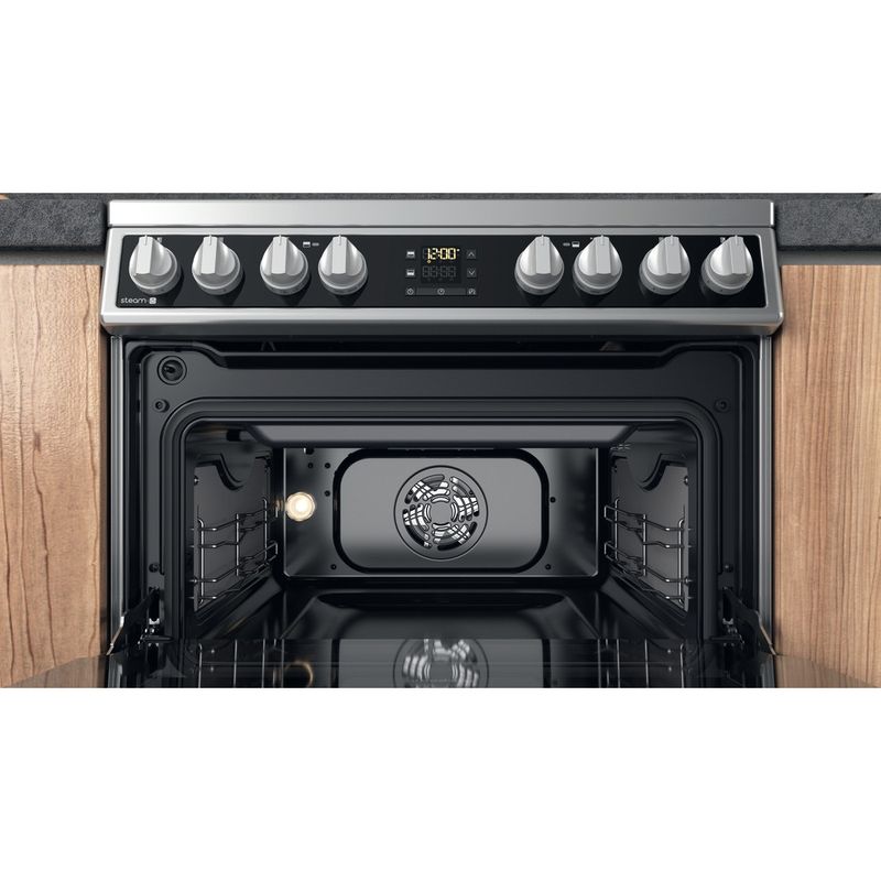 Hotpoint hud61ks dual store fuel cooker