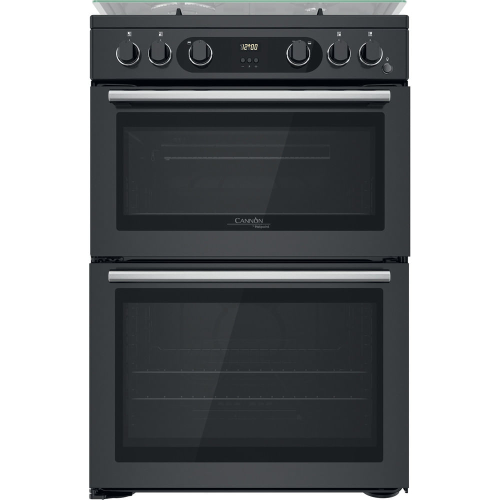 Hotpoint CD67G0C2CA/UK Gas Freestanding 60cm Double Cooker - Dark Grey