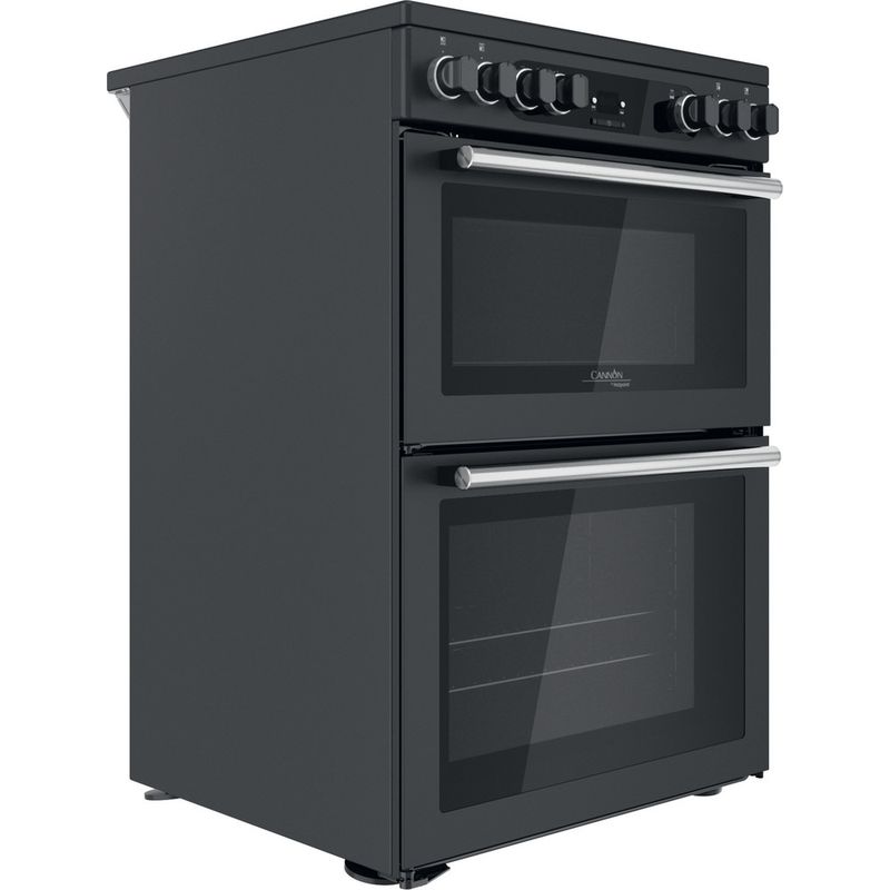 Hotpoint Double Cooker CD67V9H2CA/UK Antracite A Perspective