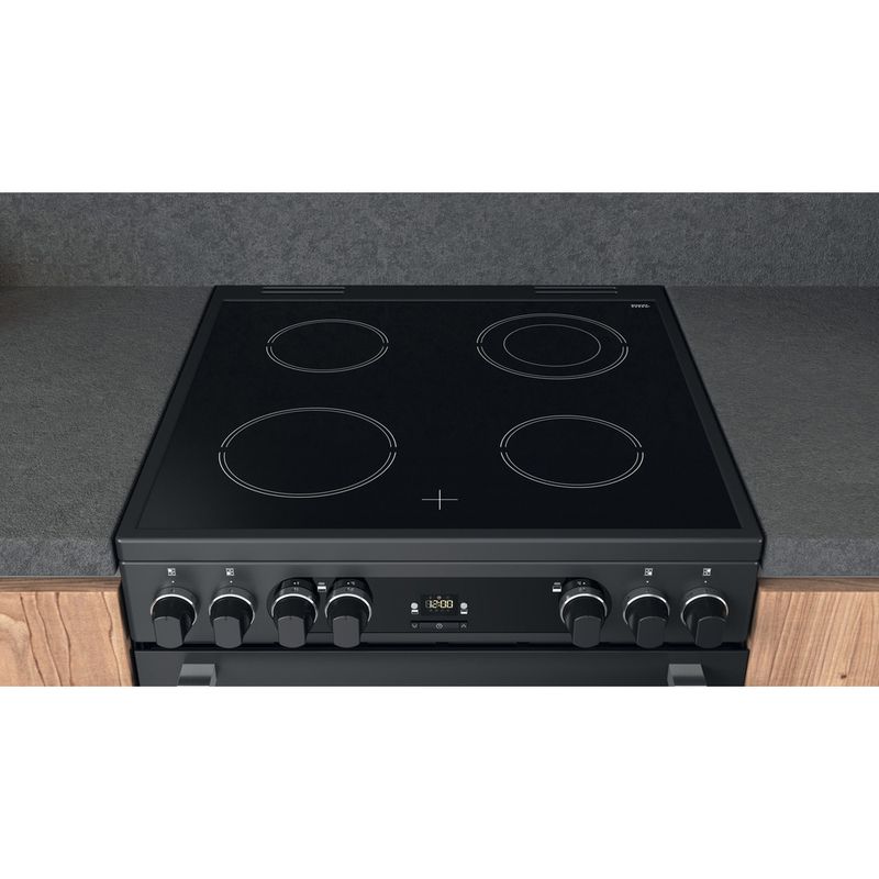 Hotpoint Double Cooker CD67V9H2CA/UK Antracite A Lifestyle frontal top down