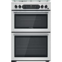 Hotpoint Gas Double Cooker - Stainless Steel - 60cm - A+ | A+ - CD67G0CCX/UK